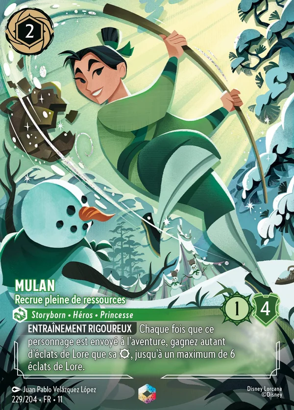 Mulan - Recrue pleine de ressources — Disney Lorcana Personnage card from Winterspell