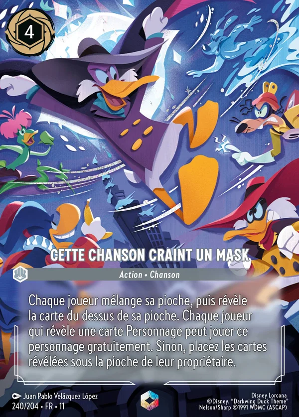 Cette chanson craint un mask — Disney Lorcana Action card from Winterspell