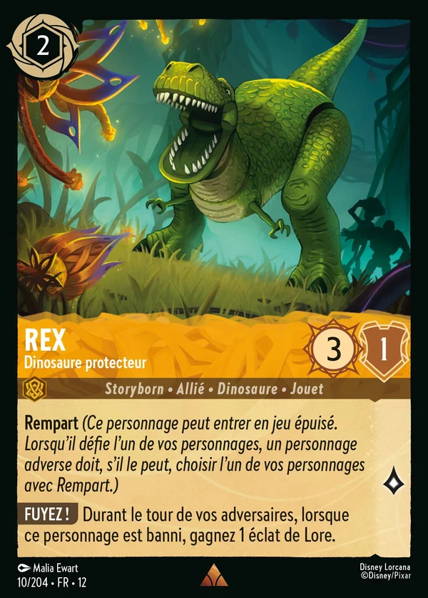 Rex - Dinosaure protecteur — Disney Lorcana Personnage card from Wilds Unknown