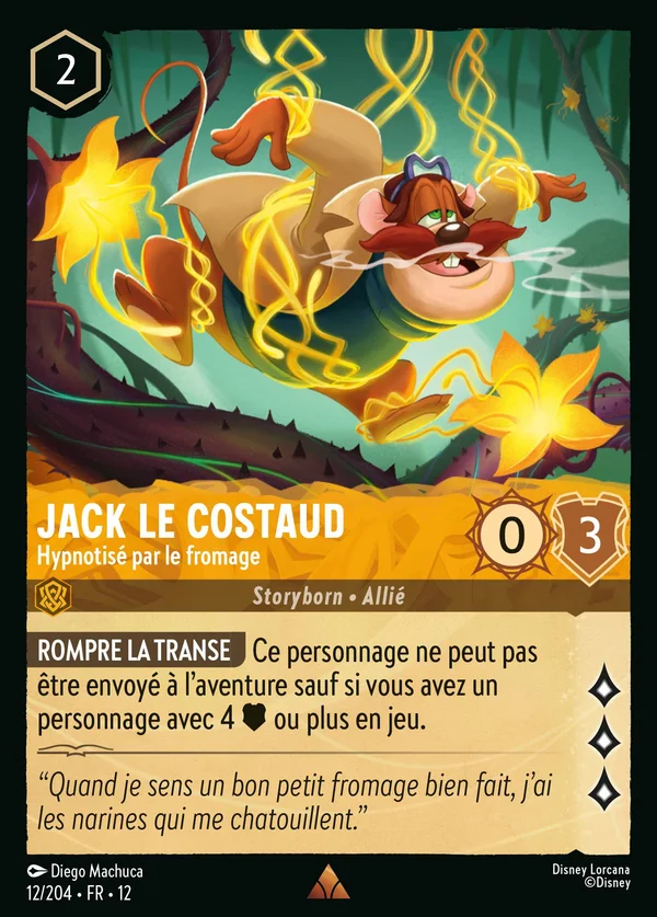 Jack le Costaud - Hypnotisé par le fromage — Disney Lorcana Personnage card from Wilds Unknown