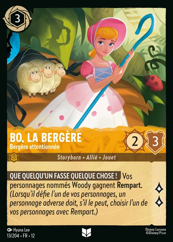 Bo, la bergère - Bergère attentionnée — Disney Lorcana Personnage card from Wilds Unknown