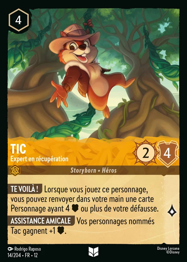 Tic - Expert en récupération — Disney Lorcana Personnage card from Wilds Unknown