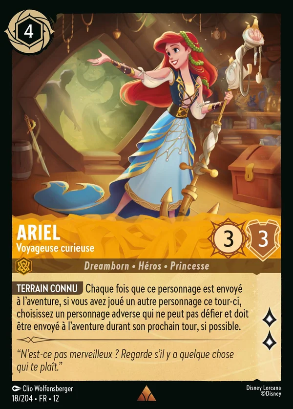 Ariel - Voyageuse curieuse — Disney Lorcana Personnage card from Wilds Unknown
