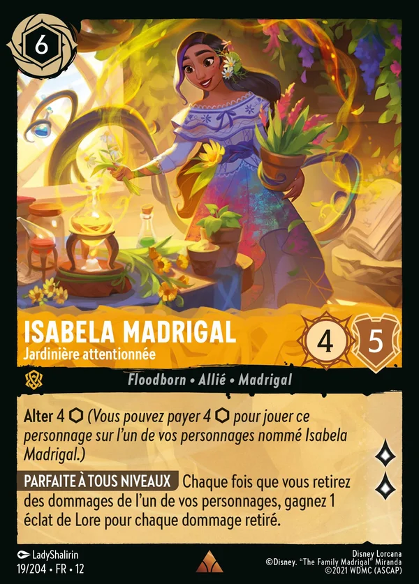 Isabela Madrigal - Jardinière attentionnée — Disney Lorcana Personnage card from Wilds Unknown