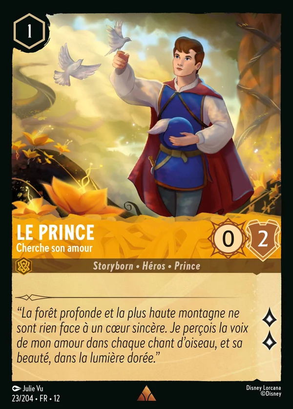 Le Prince - Cherche son amour — Disney Lorcana Personnage card from Wilds Unknown