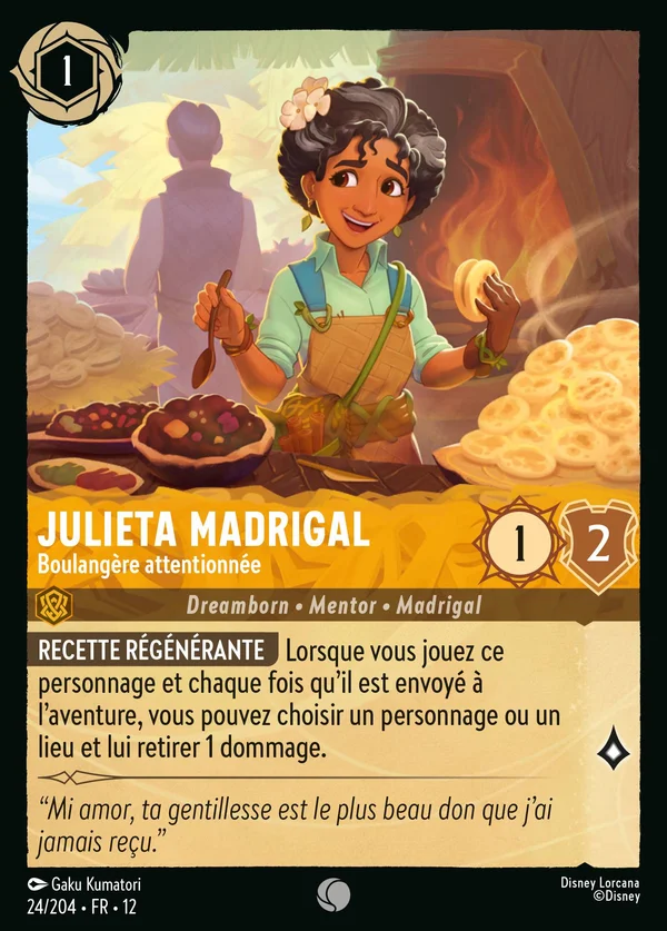 Julieta Madrigal - Boulangère attentionnée — Disney Lorcana Personnage card from Wilds Unknown