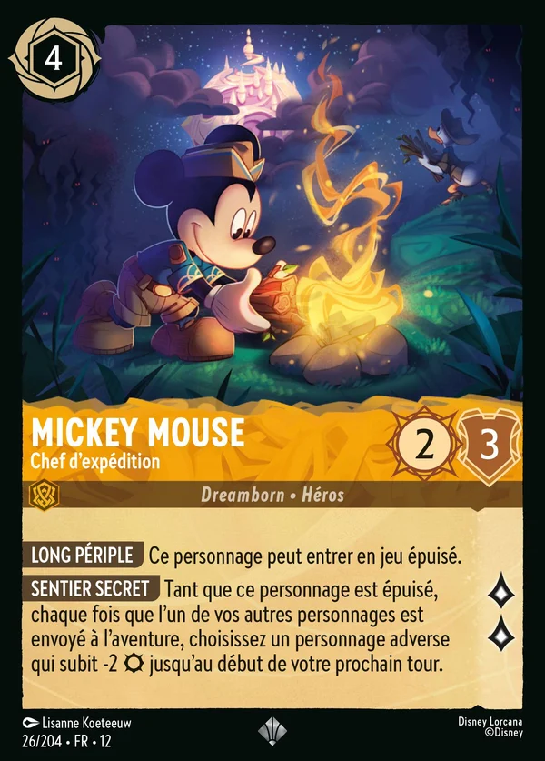 Mickey Mouse - Chef d'expédition — Disney Lorcana Personnage card from Wilds Unknown