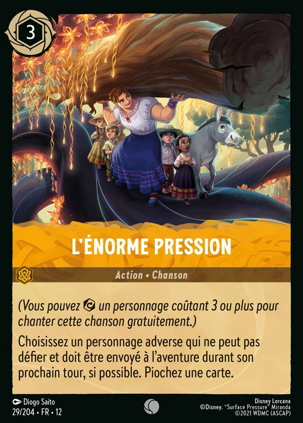 L'énorme pression — Disney Lorcana Action card from Wilds Unknown