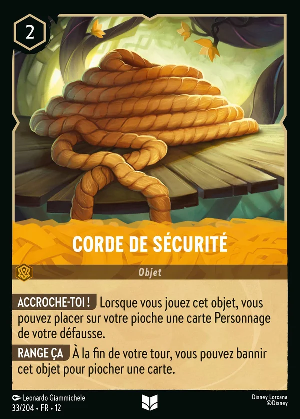Corde de sécurité — Disney Lorcana Objet card from Wilds Unknown