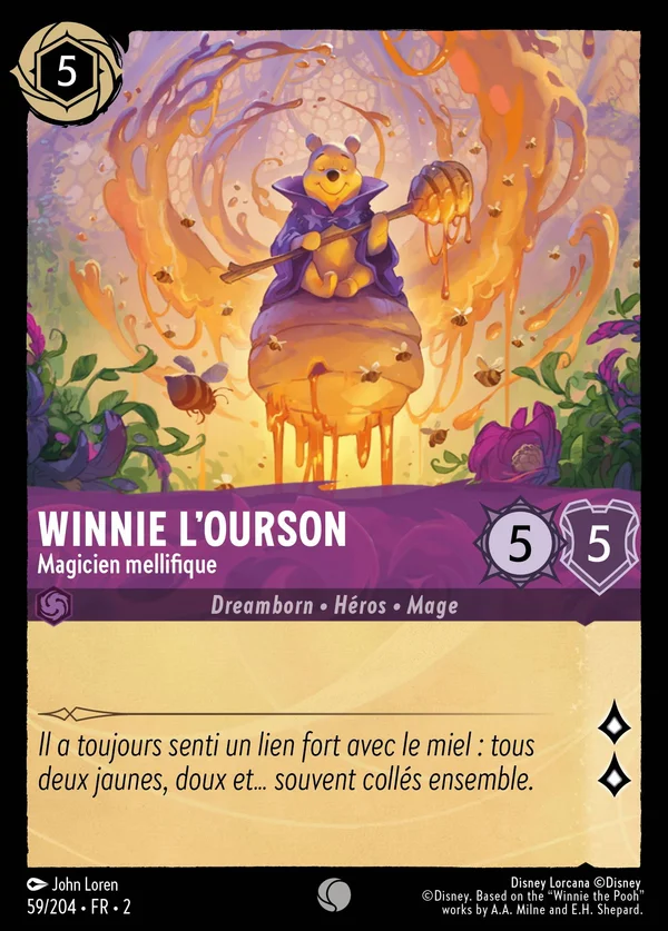 Winnie l'Ourson - Magicien mellifique — Disney Lorcana Personnage card from Rise of the Floodborn