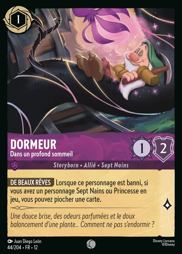 Dormeur - Dans un profond sommeil — Disney Lorcana Personnage card from Wilds Unknown