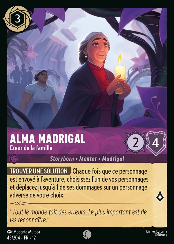 Alma Madrigal - Cœur de la famille — Disney Lorcana Personnage card from Wilds Unknown