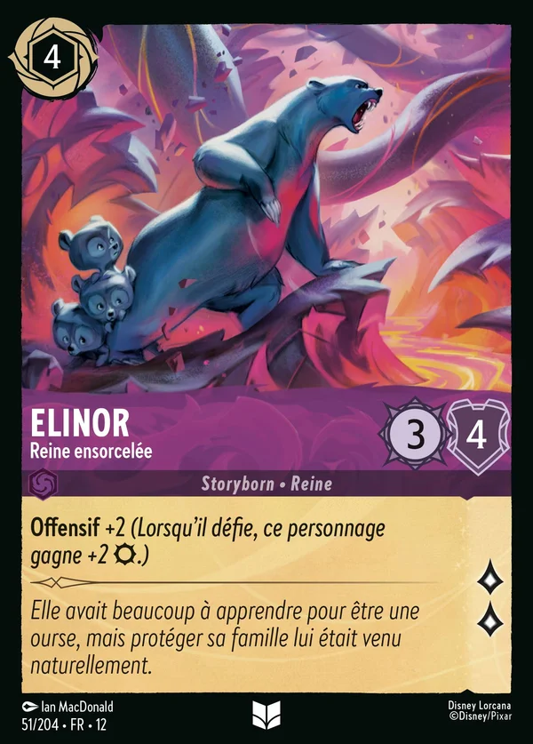 Elinor - Reine ensorcelée — Disney Lorcana Personnage card from Wilds Unknown