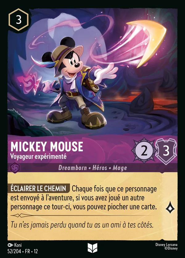 Mickey Mouse - Voyageur expérimenté — Disney Lorcana Personnage card from Wilds Unknown