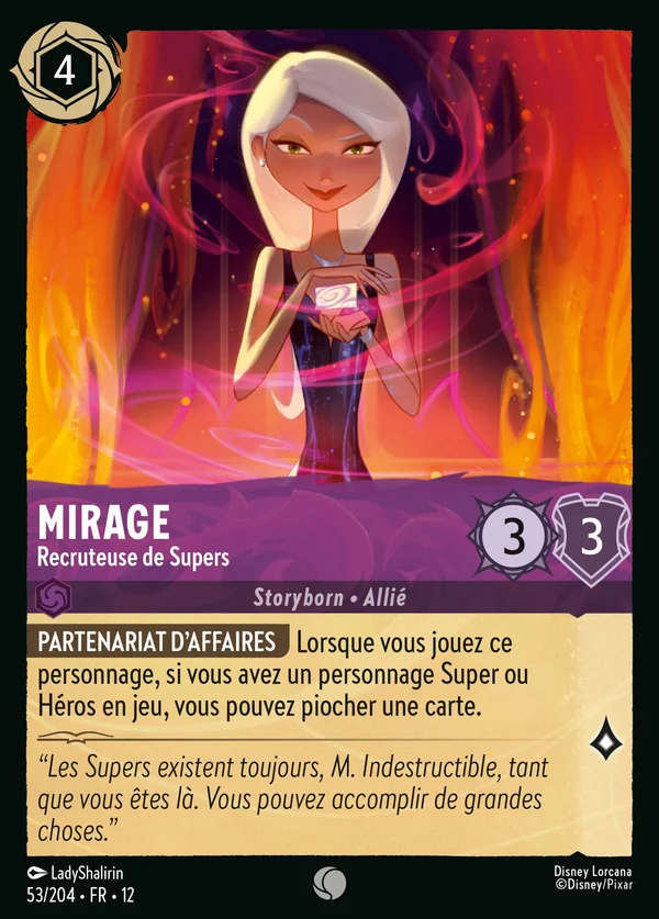 Mirage - Recruteuse de Supers — Disney Lorcana Personnage card from Wilds Unknown