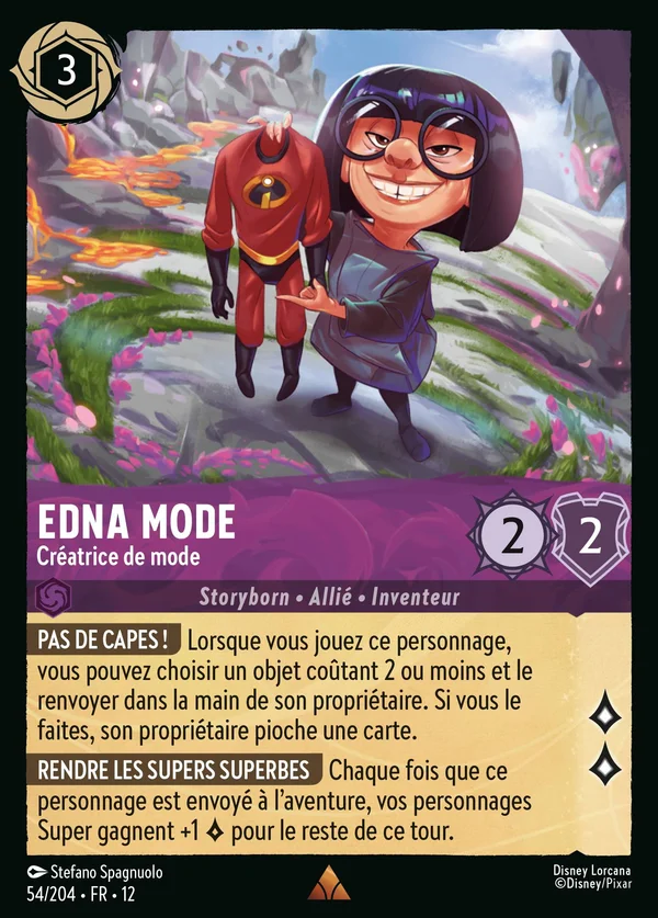 Edna Mode - Créatrice de mode — Disney Lorcana Personnage card from Wilds Unknown
