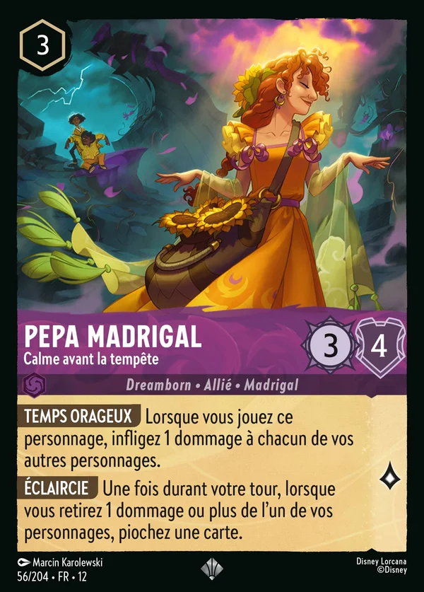 Pepa Madrigal - Calme avant la tempête — Disney Lorcana Personnage card from Wilds Unknown