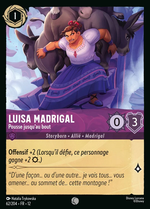 Luisa Madrigal - Pousse jusqu'au bout — Disney Lorcana Personnage card from Wilds Unknown