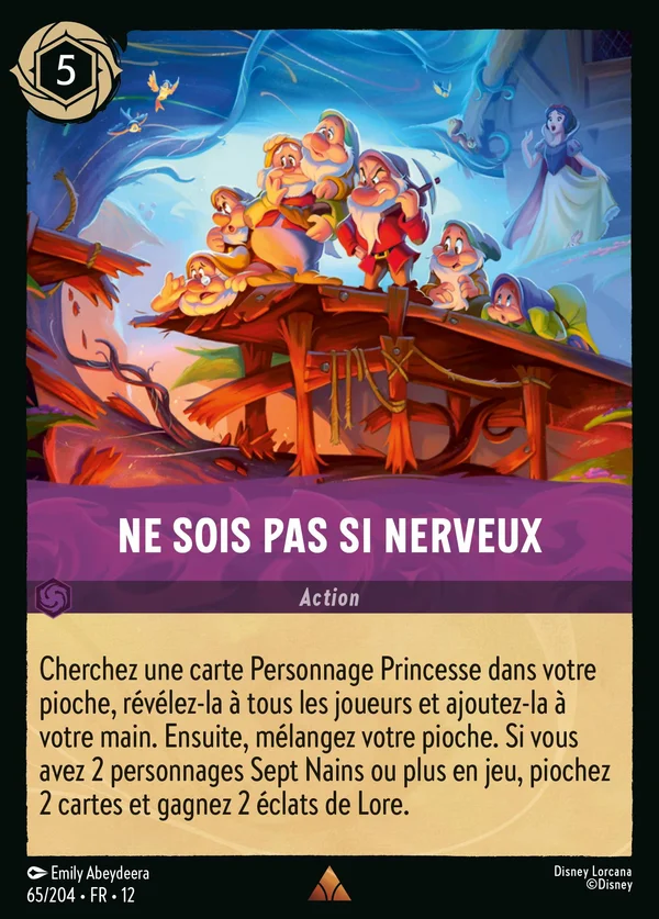 Ne sois pas si nerveux — Disney Lorcana Action card from Wilds Unknown