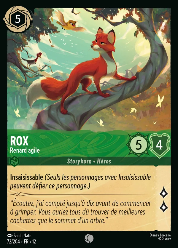 Rox - Renard agile — Disney Lorcana Personnage card from Wilds Unknown