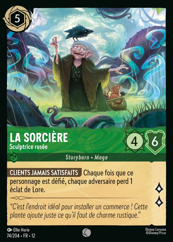 La Sorcière - Sculptrice rusée — Disney Lorcana Personnage card from Wilds Unknown