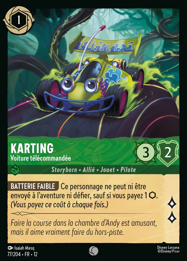 Karting - Voiture télécommandée — Disney Lorcana Personnage card from Wilds Unknown