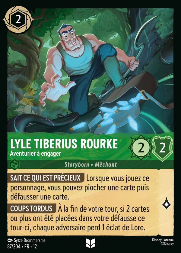 Lyle Tiberius Rourke - Aventurier à engager — Disney Lorcana Personnage card from Wilds Unknown