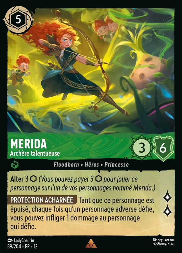 Merida - Archère talentueuse — Disney Lorcana Personnage card from Wilds Unknown