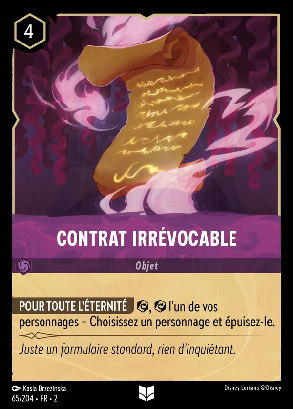 Contrat irrévocable — Disney Lorcana Objet card from Rise of the Floodborn