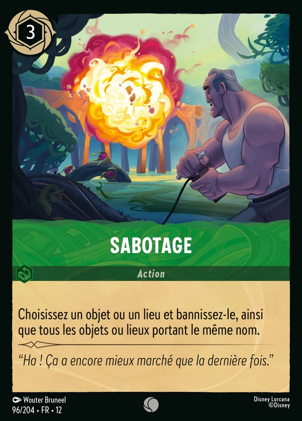 Sabotage — Disney Lorcana Action card from Wilds Unknown