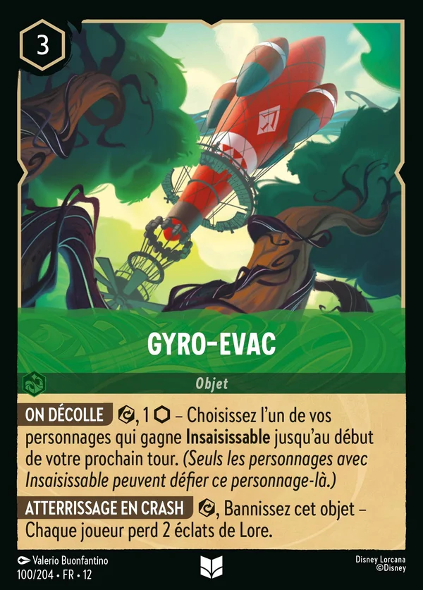Gyro-Evac — Disney Lorcana Objet card from Wilds Unknown