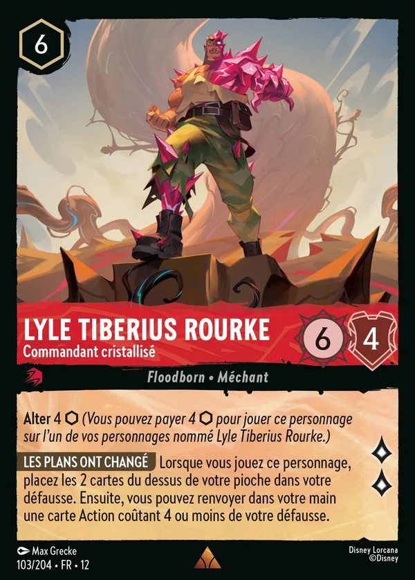 Lyle Tiberius Rourke - Commandant cristallisé — Disney Lorcana Personnage card from Wilds Unknown