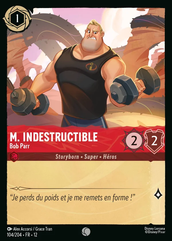 M. Indestructible - Bob Parr — Disney Lorcana Personnage card from Wilds Unknown