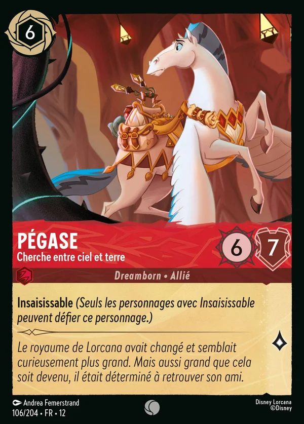 Pégase - Cherche entre ciel et terre — Disney Lorcana Personnage card from Wilds Unknown