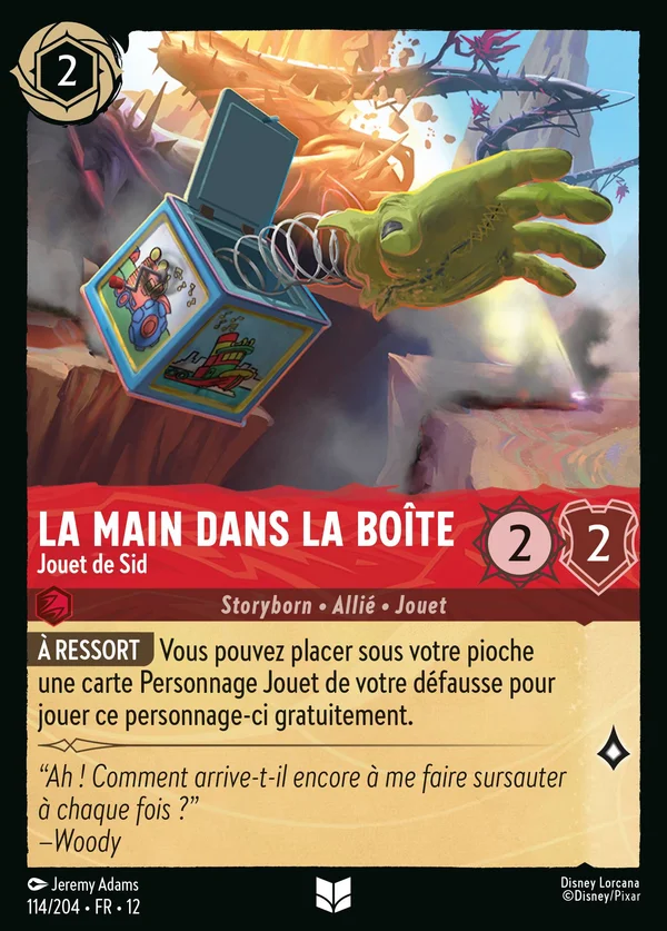 La Main dans la Boîte - Jouet de Sid — Disney Lorcana Personnage card from Wilds Unknown