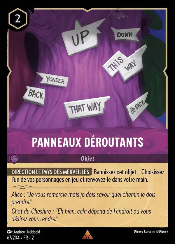 Panneaux déroutants — Disney Lorcana Objet card from Rise of the Floodborn