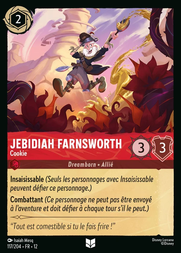 Jebidiah Farnsworth - Cookie — Disney Lorcana Personnage card from Wilds Unknown