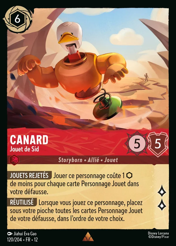 Canard - Jouet de Sid — Disney Lorcana Personnage card from Wilds Unknown