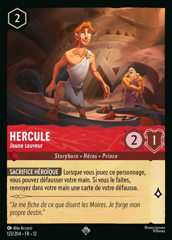 Hercule - Jeune sauveur — Disney Lorcana Personnage card from Wilds Unknown
