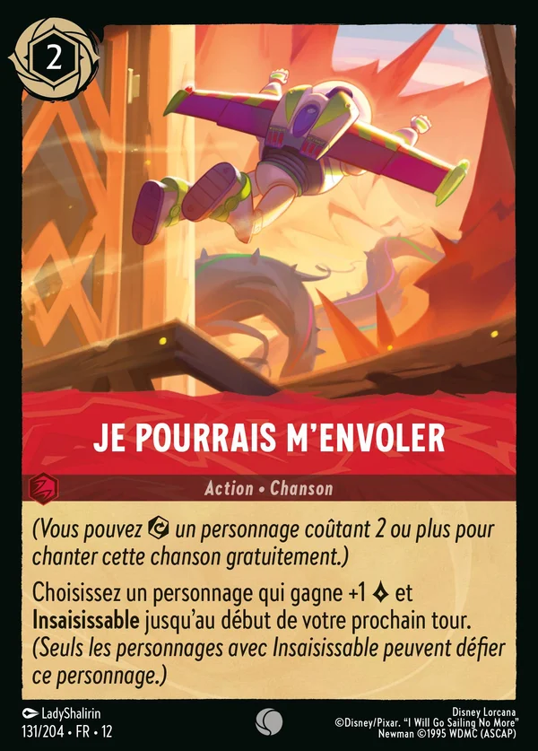 Je pourrais m'envoler — Disney Lorcana Action card from Wilds Unknown
