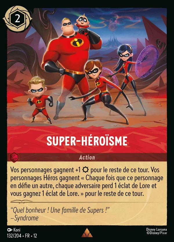 Super-héroïsme — Disney Lorcana Action card from Wilds Unknown