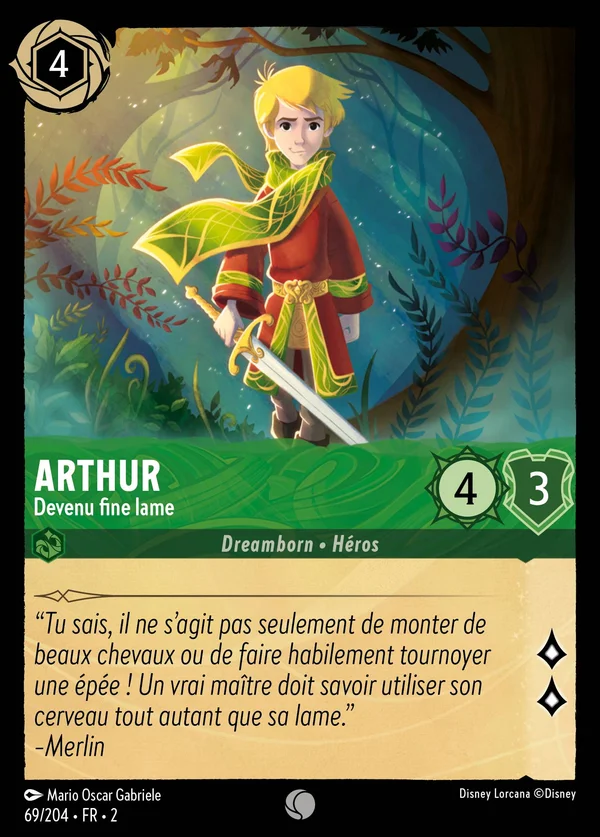Arthur - Devenu fine lame — Disney Lorcana Personnage card from Rise of the Floodborn
