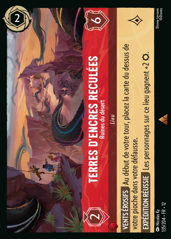 Terres d'encres reculées - Ruines du désert — Disney Lorcana Lieu card from Wilds Unknown