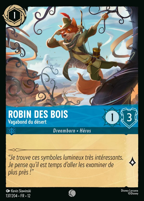 Robin des Bois - Vagabond du désert — Disney Lorcana Personnage card from Wilds Unknown
