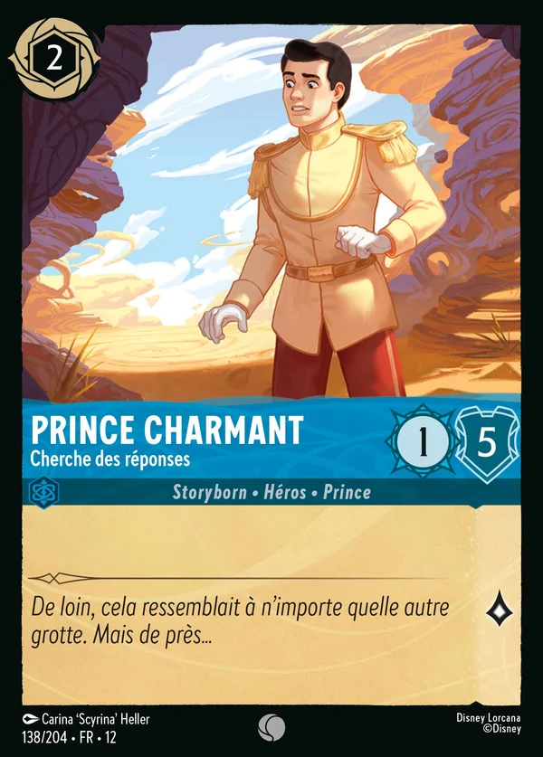 Prince charmant - Cherche des réponses — Disney Lorcana Personnage card from Wilds Unknown