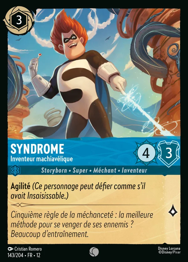 Syndrome - Inventeur machiavélique — Disney Lorcana Personnage card from Wilds Unknown