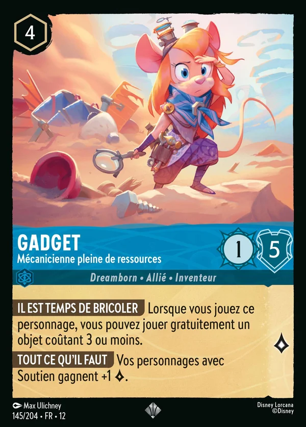Gadget - Mécanicienne pleine de ressources — Disney Lorcana Personnage card from Wilds Unknown
