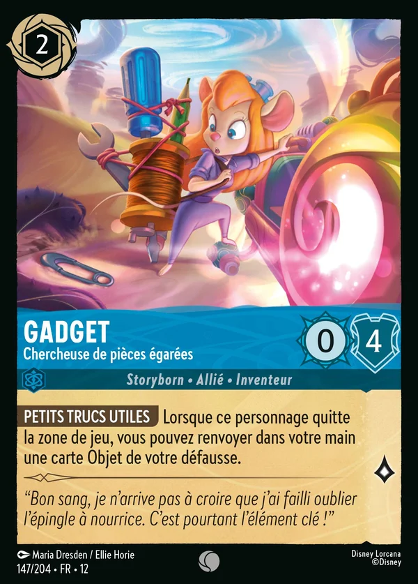 Gadget - Chercheuse de pièces égarées — Disney Lorcana Personnage card from Wilds Unknown