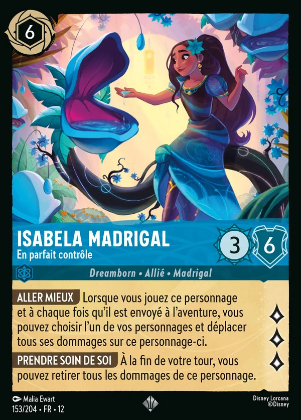 Isabela Madrigal - En parfait contrôle — Disney Lorcana Personnage card from Wilds Unknown
