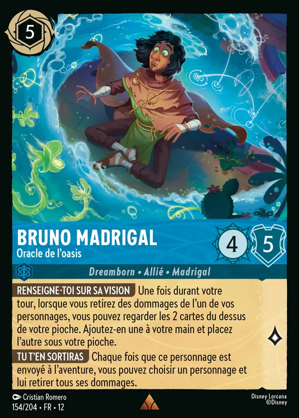 Bruno Madrigal - Oracle de l'oasis — Disney Lorcana Personnage card from Wilds Unknown